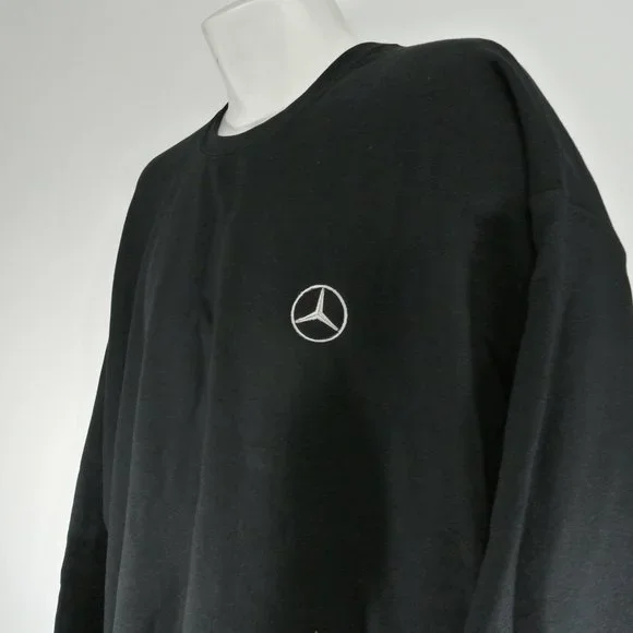MERCEDES Car Dealership Black Sweatshirt Employee Uniform Shirt Size XL NWT - Picture 4 of 8